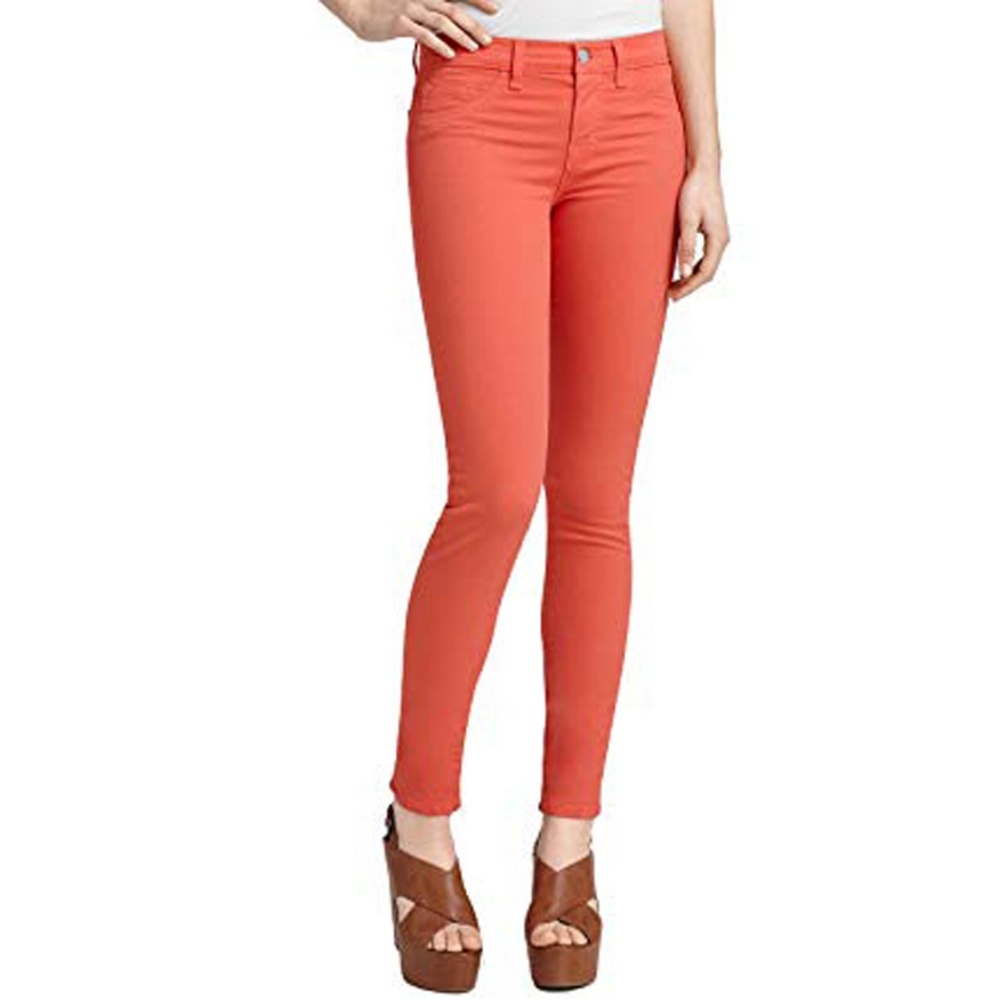 J Brand 811 Skinny Leg in Tangerine